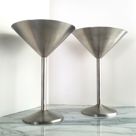 Threshold Other - Set of 2 Stainless Steel Martini Glasses